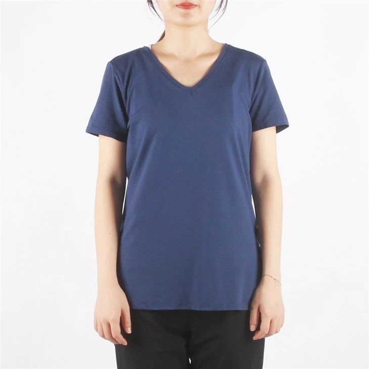 V Neck Ladies Active Quit Dry Top
