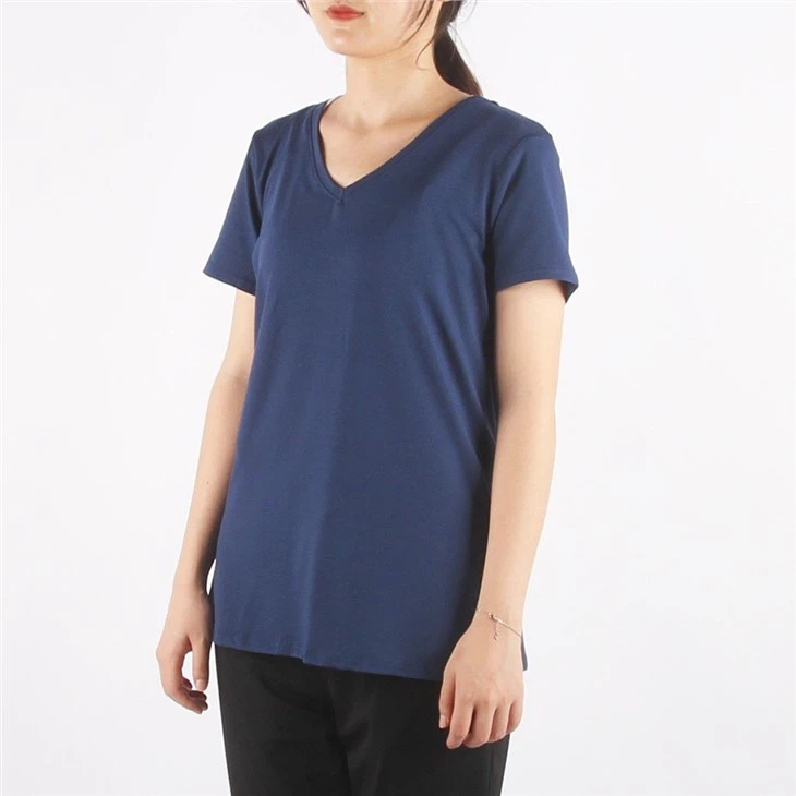 V Neck Ladies Active Quit Dry Top